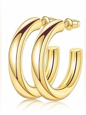 #116 Gold Plated Hoop Earrings